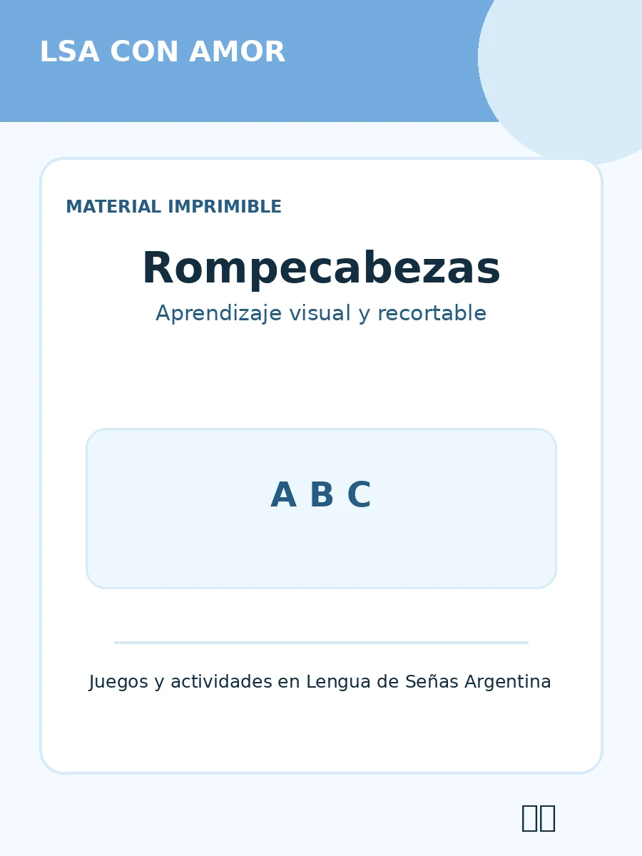 Vista previa de material imprimible de LSA