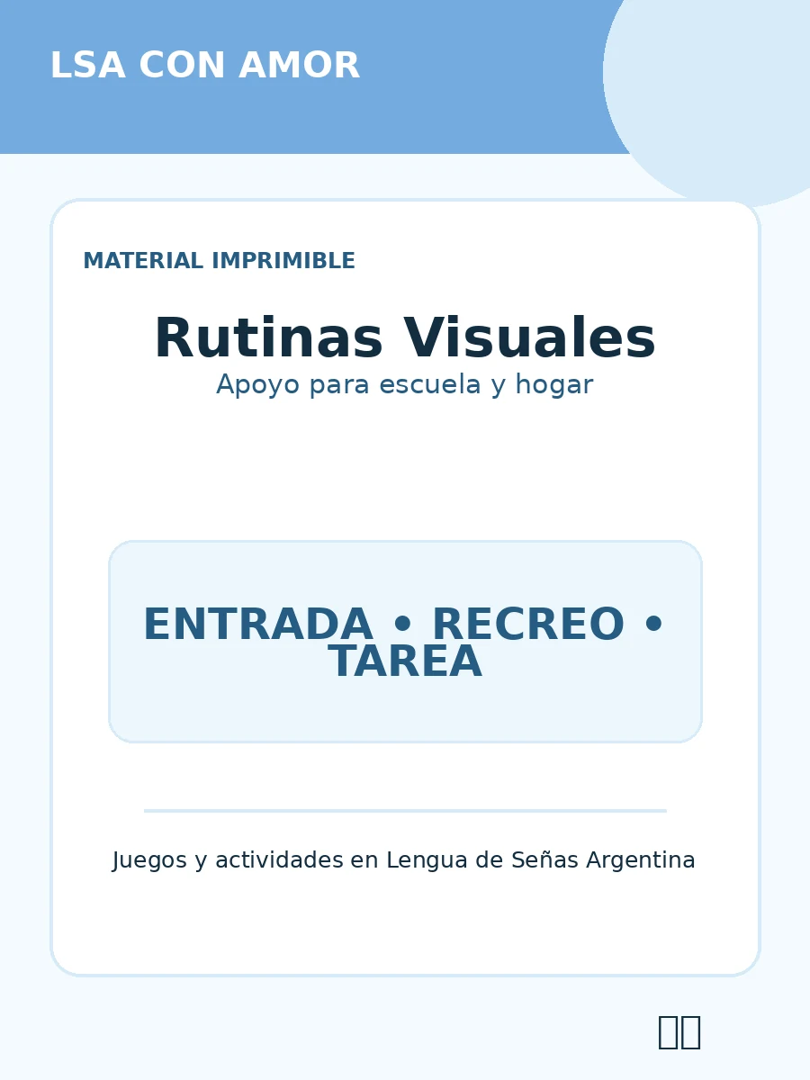 Vista previa de material imprimible de LSA