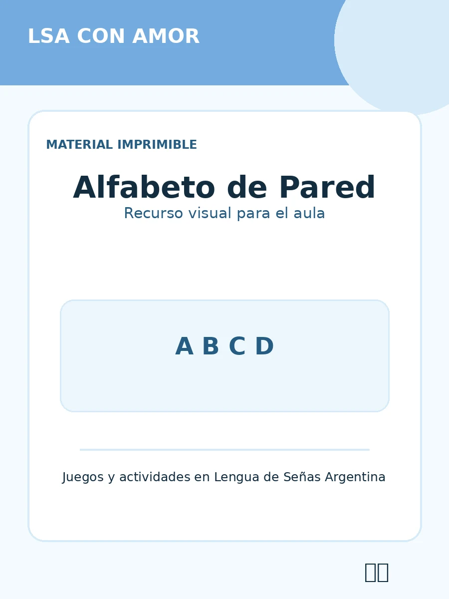 Vista previa de material imprimible de LSA